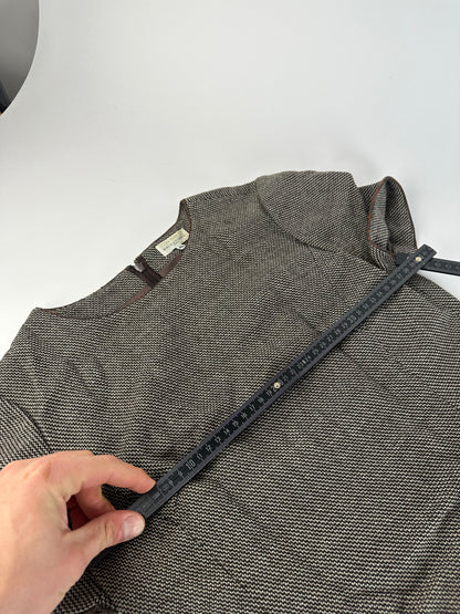 Vintage Balenciaga Wool Dress Black White Brown