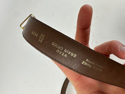 Vintage Givenchy Gentleman Leather Belt Brown