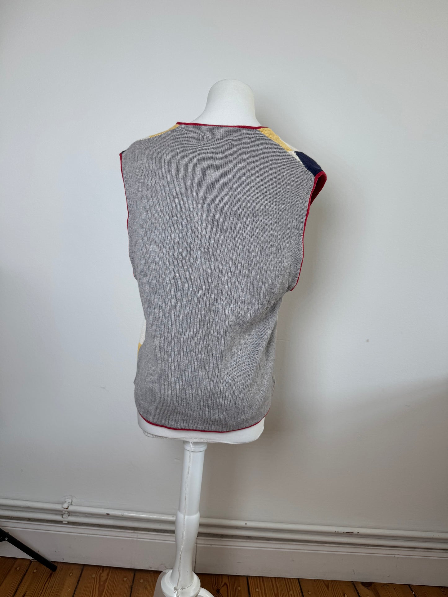 Vintage Issey Miyake Checked West beige black red yellow