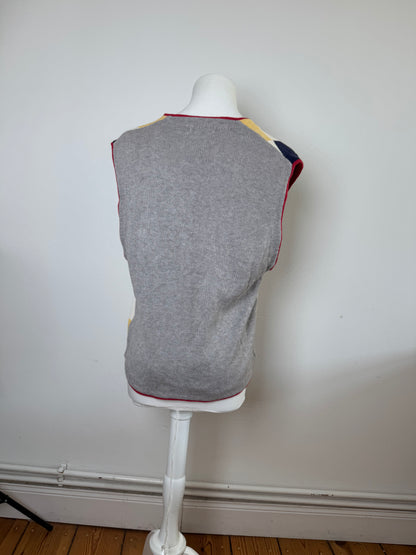 Vintage Issey Miyake Checked West beige black red yellow