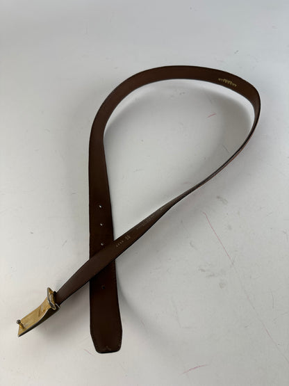 Vintage Givenchy Gentleman Leather Belt Brown