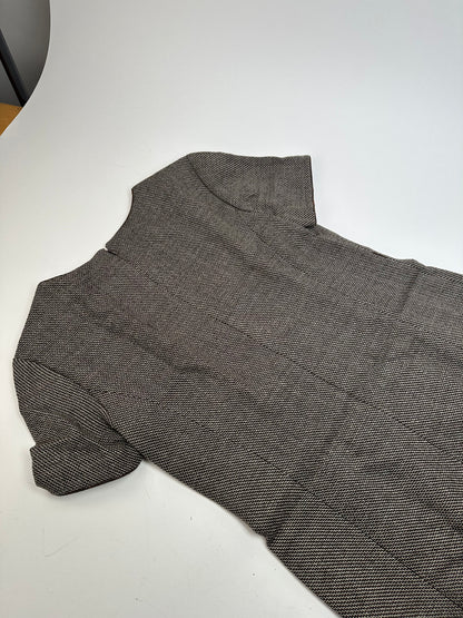 Vintage Balenciaga Wool Dress Black White Brown