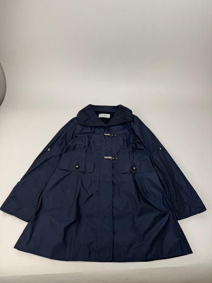 Vintage Courreges Polyester Short Trenchcoat Navy 38/M