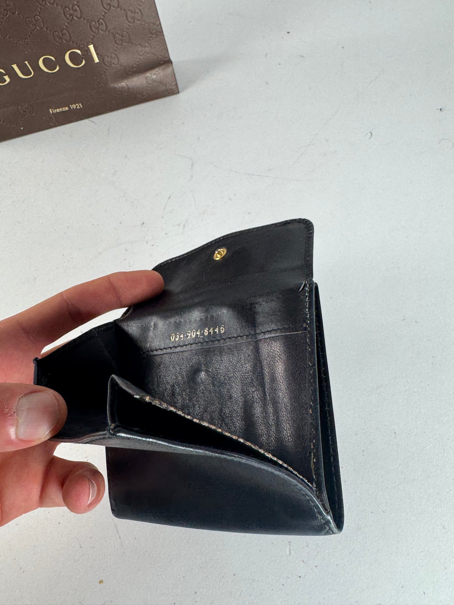 Vintage Gucci Leather Wallet Black