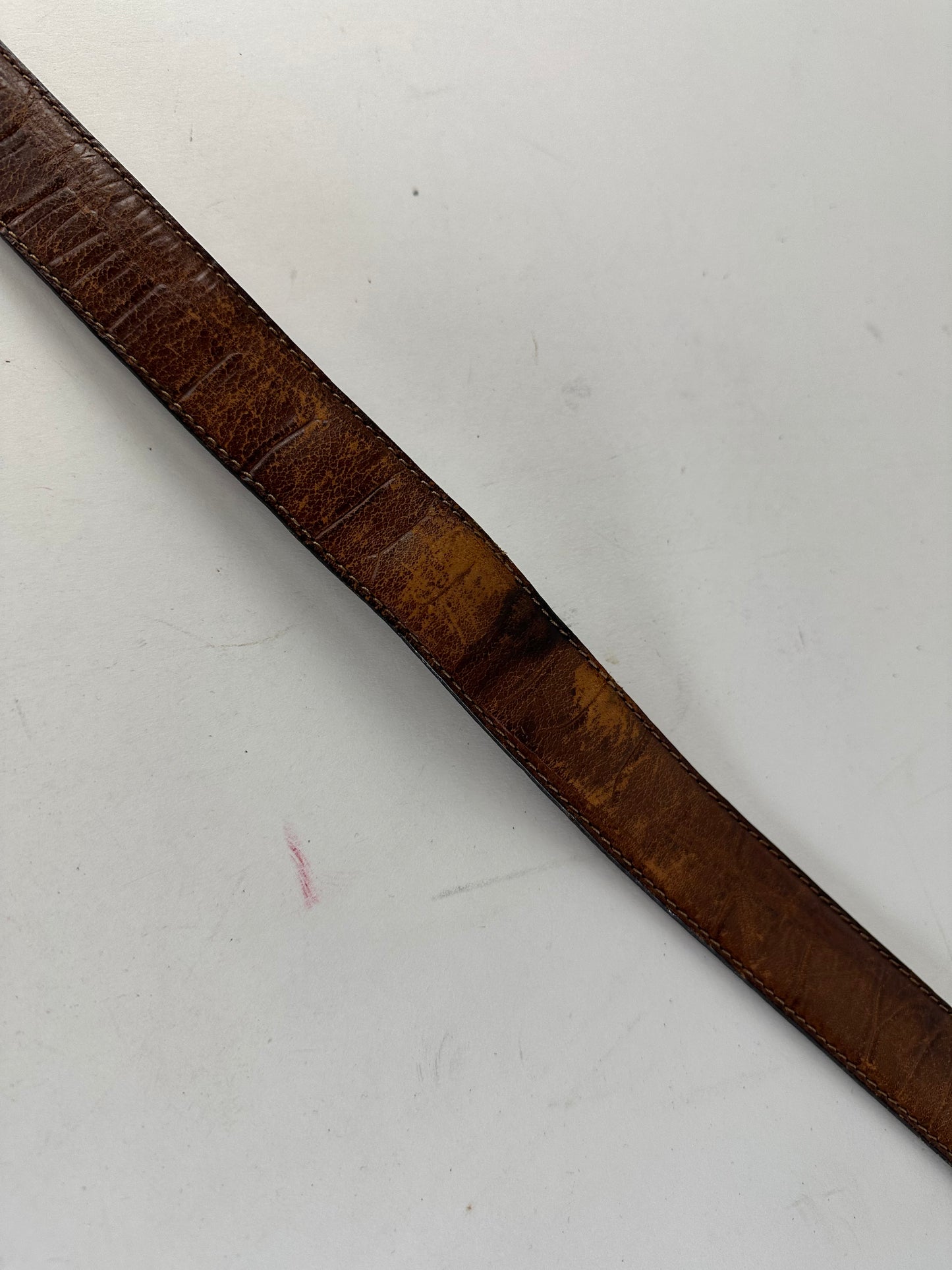 Vintage Givenchy Gentleman Leather Belt Brown