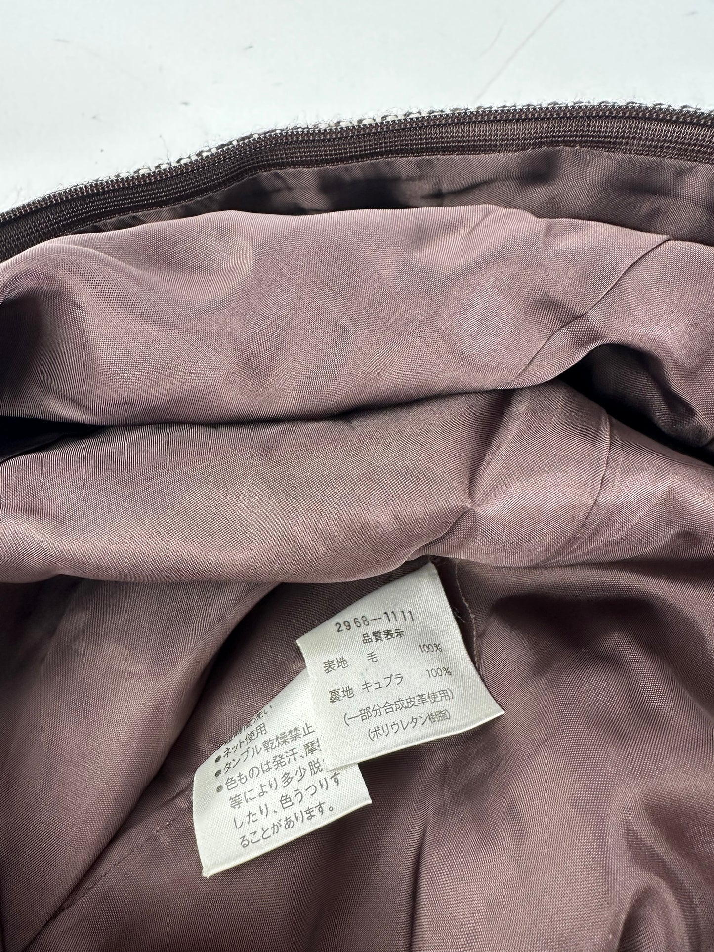 Vintage Balenciaga Wool Dress Black White Brown