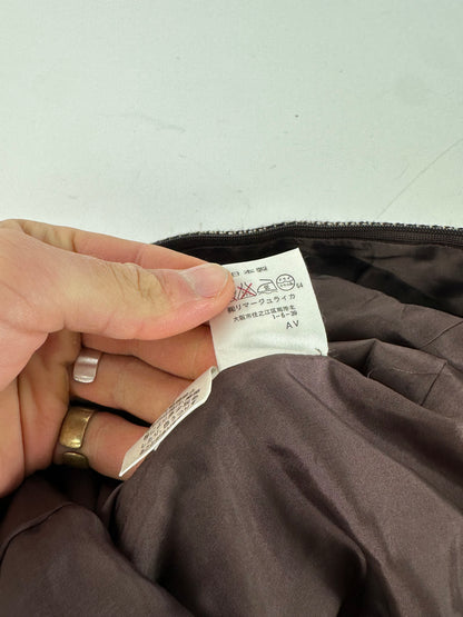 Vintage Balenciaga Wool Dress Black White Brown