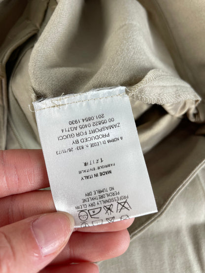 Vintage Gucci Viscose Trousers Beige Gold Buttons M