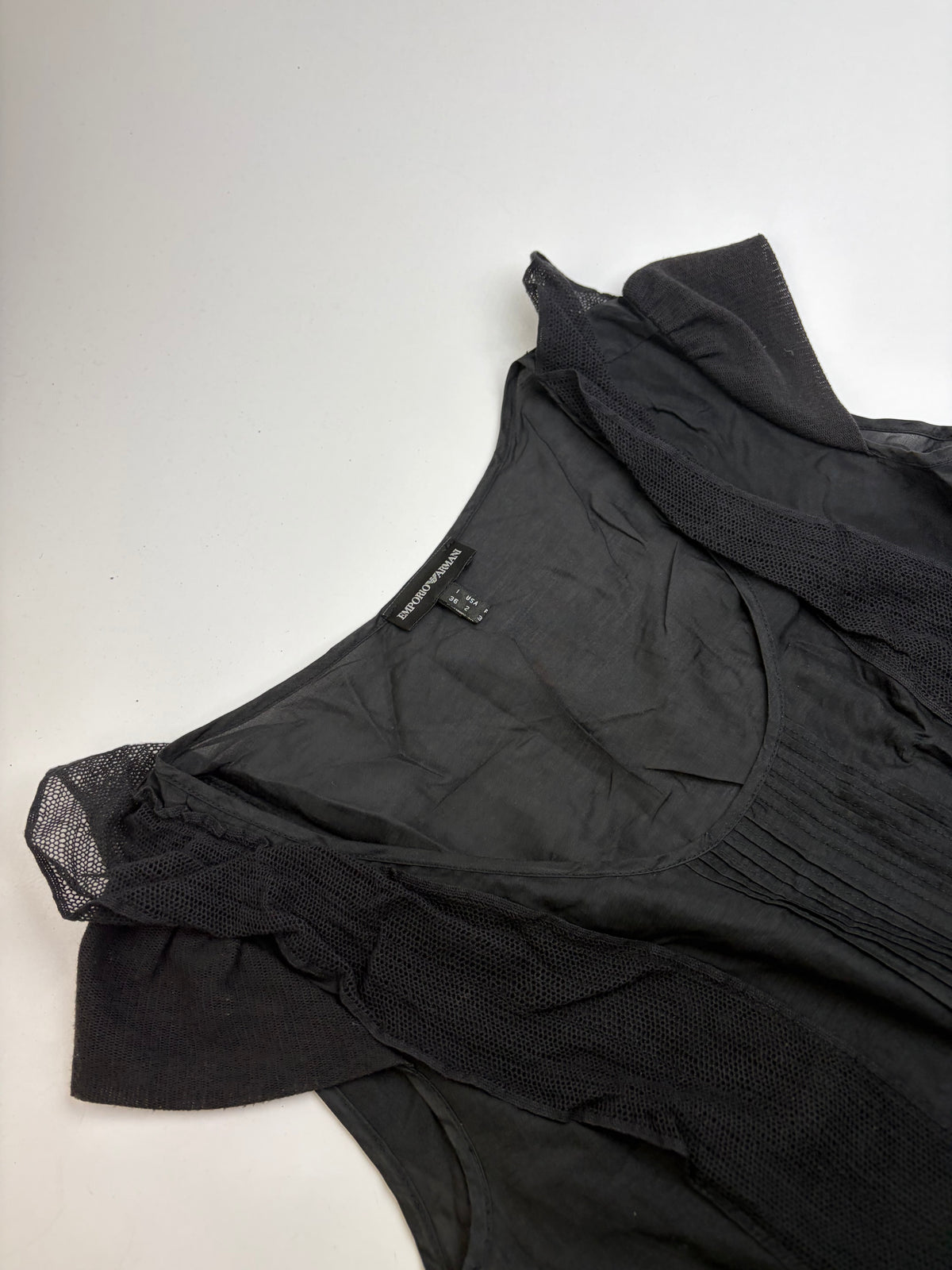 Vintage Giorgio Armani Cotton Silk Dress Black S