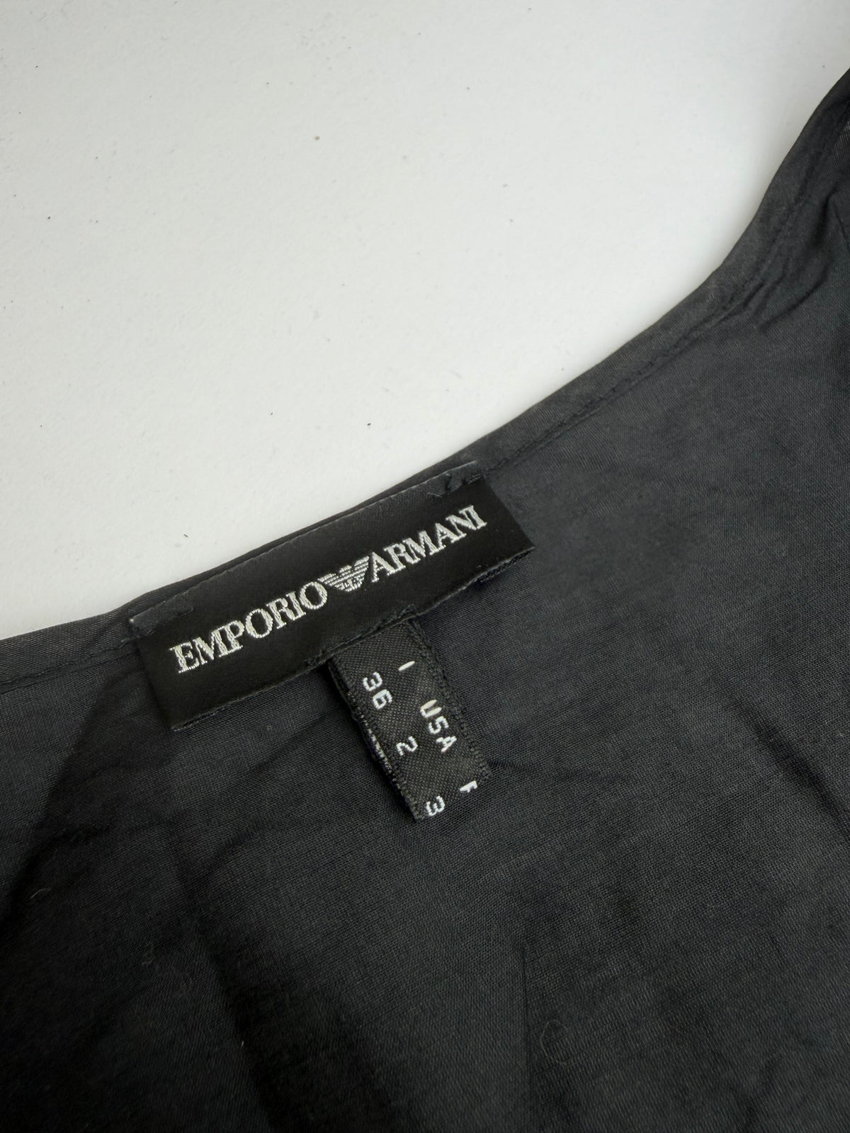 Vintage Giorgio Armani Cotton Silk Dress Black S