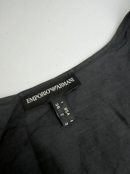 Vintage Giorgio Armani Cotton Silk Dress Black S