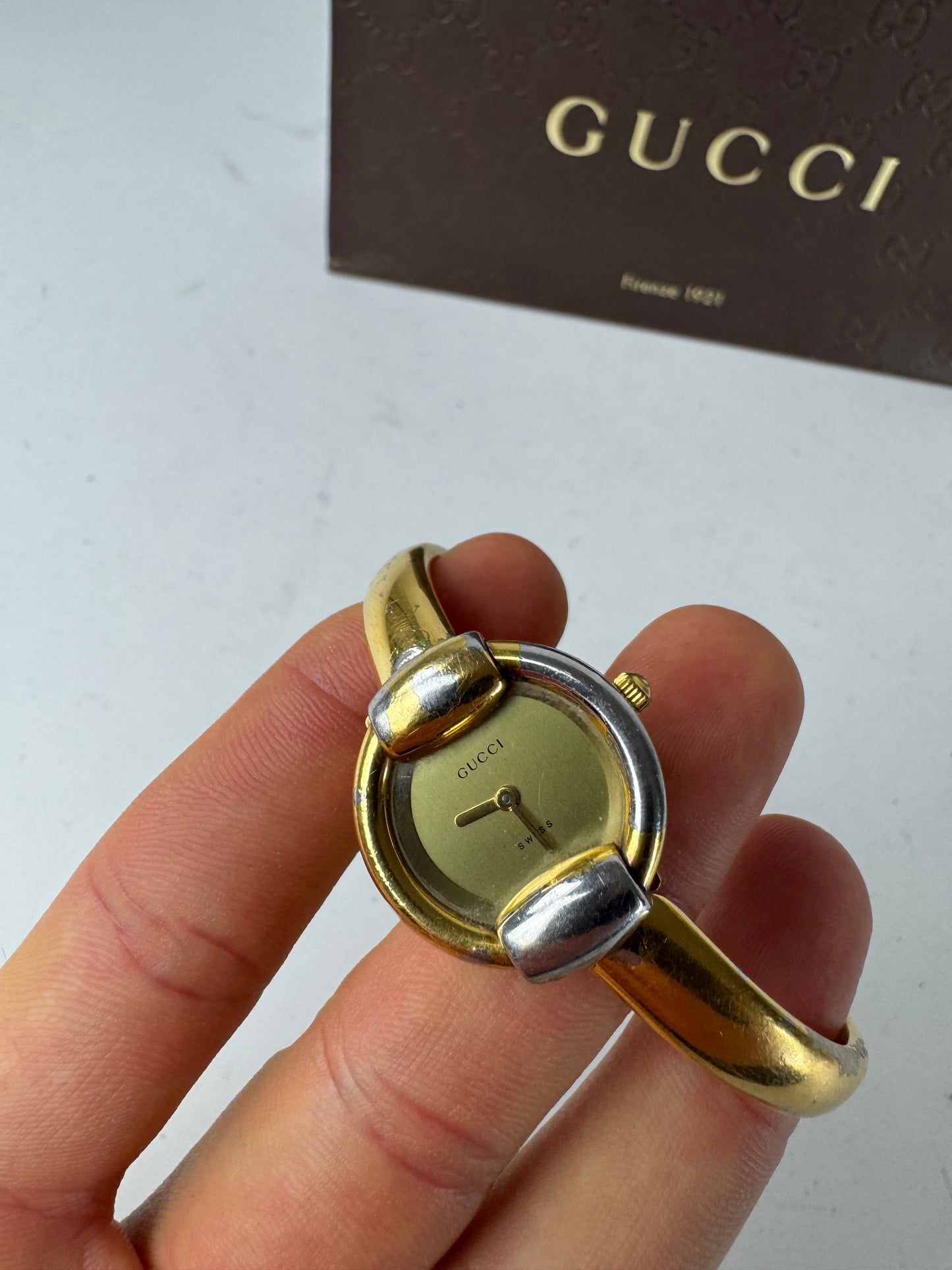 Vintage Gucci Horsebit Quartz Watch golden