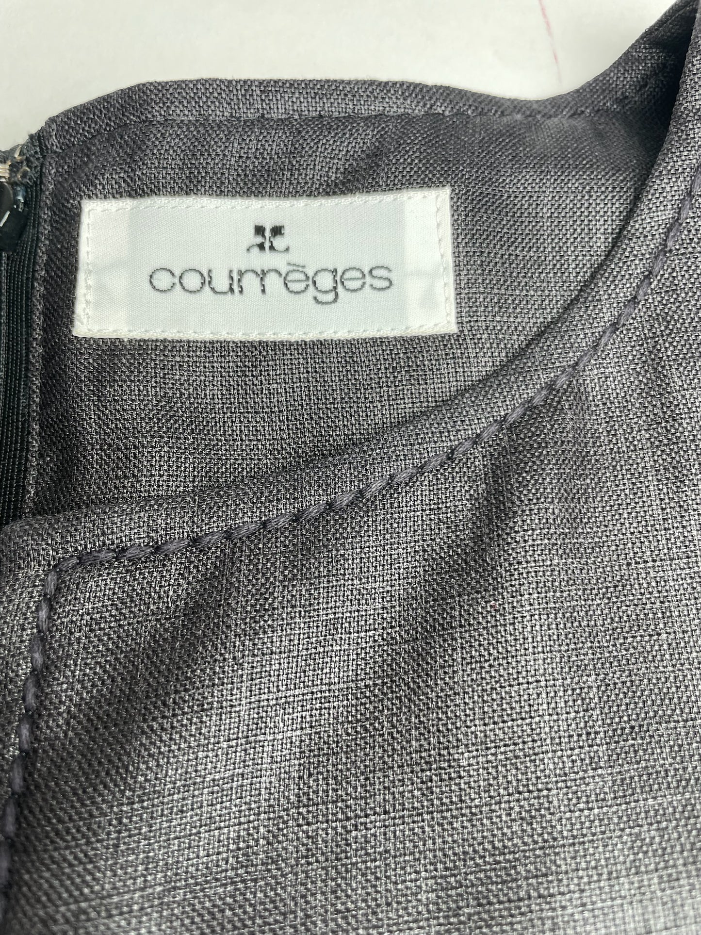 Vintage Courreges Abstract Dress Black White M