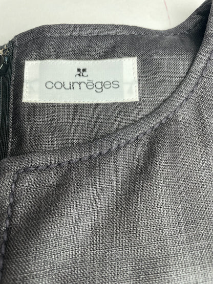 Vintage Courreges Abstract Dress Black White M