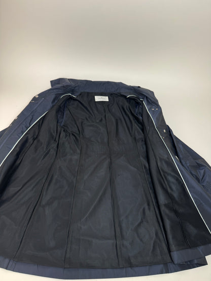 Vintage Courreges Polyester Short Trenchcoat Navy 38/M