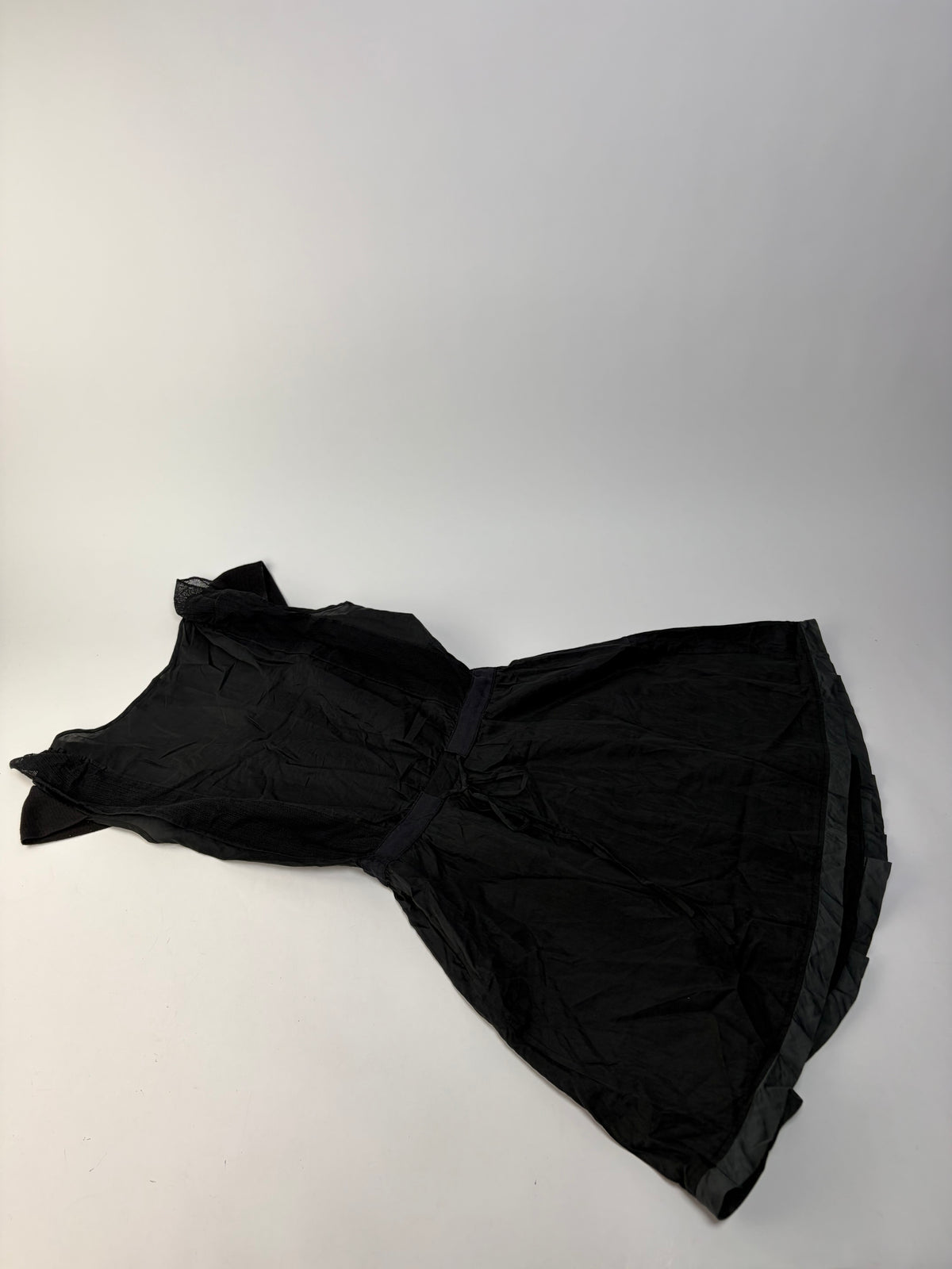 Vintage Giorgio Armani Cotton Silk Dress Black S