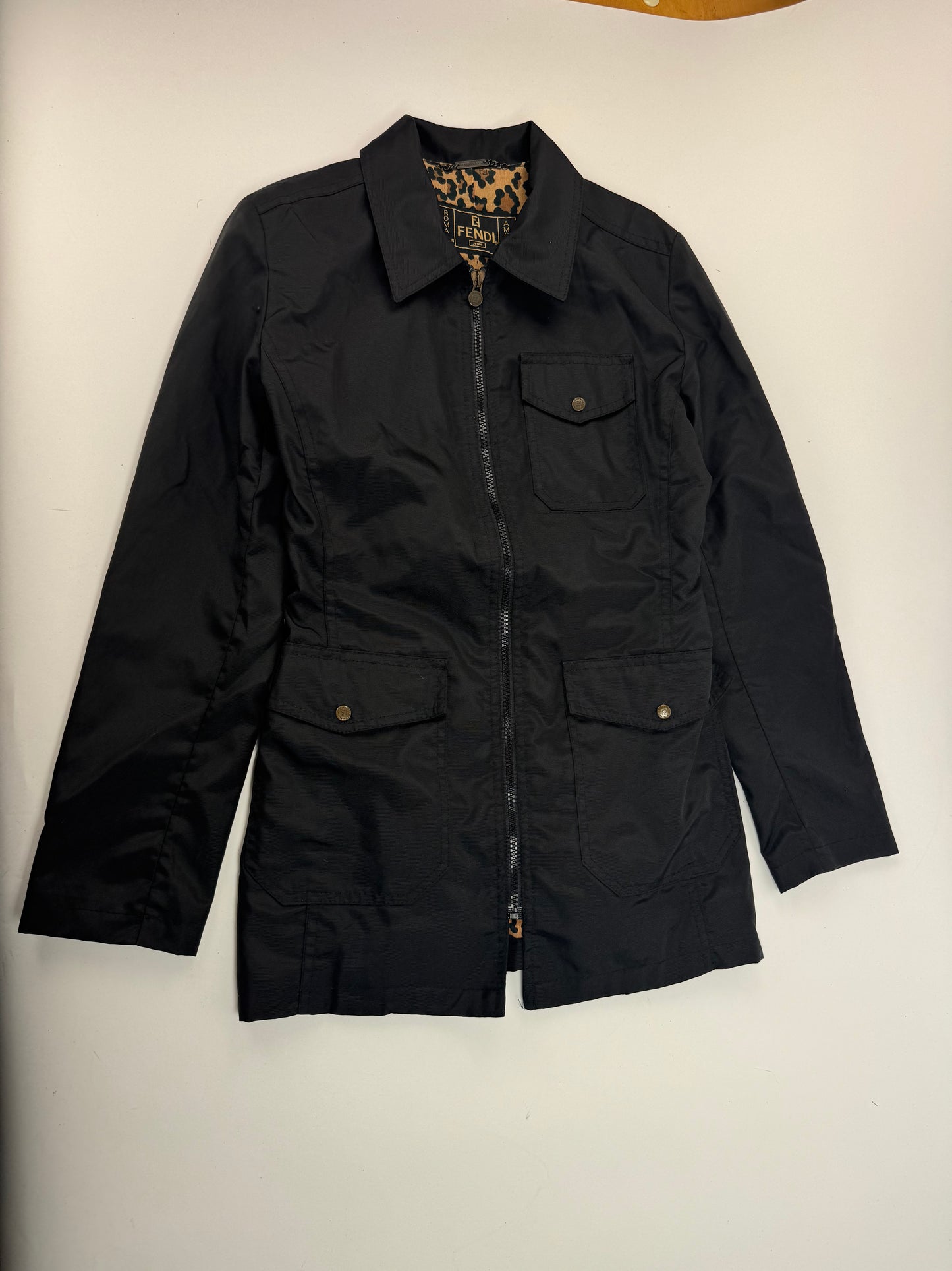 Vintage Fendi Trenchcoat Polyester black M