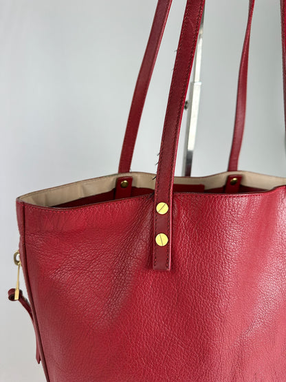 Vintage Prada Leather Shopper Red
