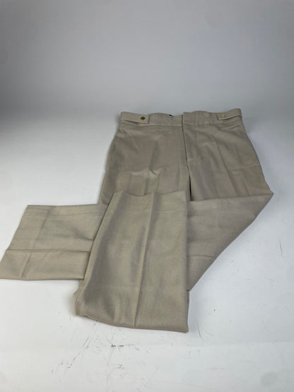Vintage Gucci Viscose Trousers Beige Gold Buttons M