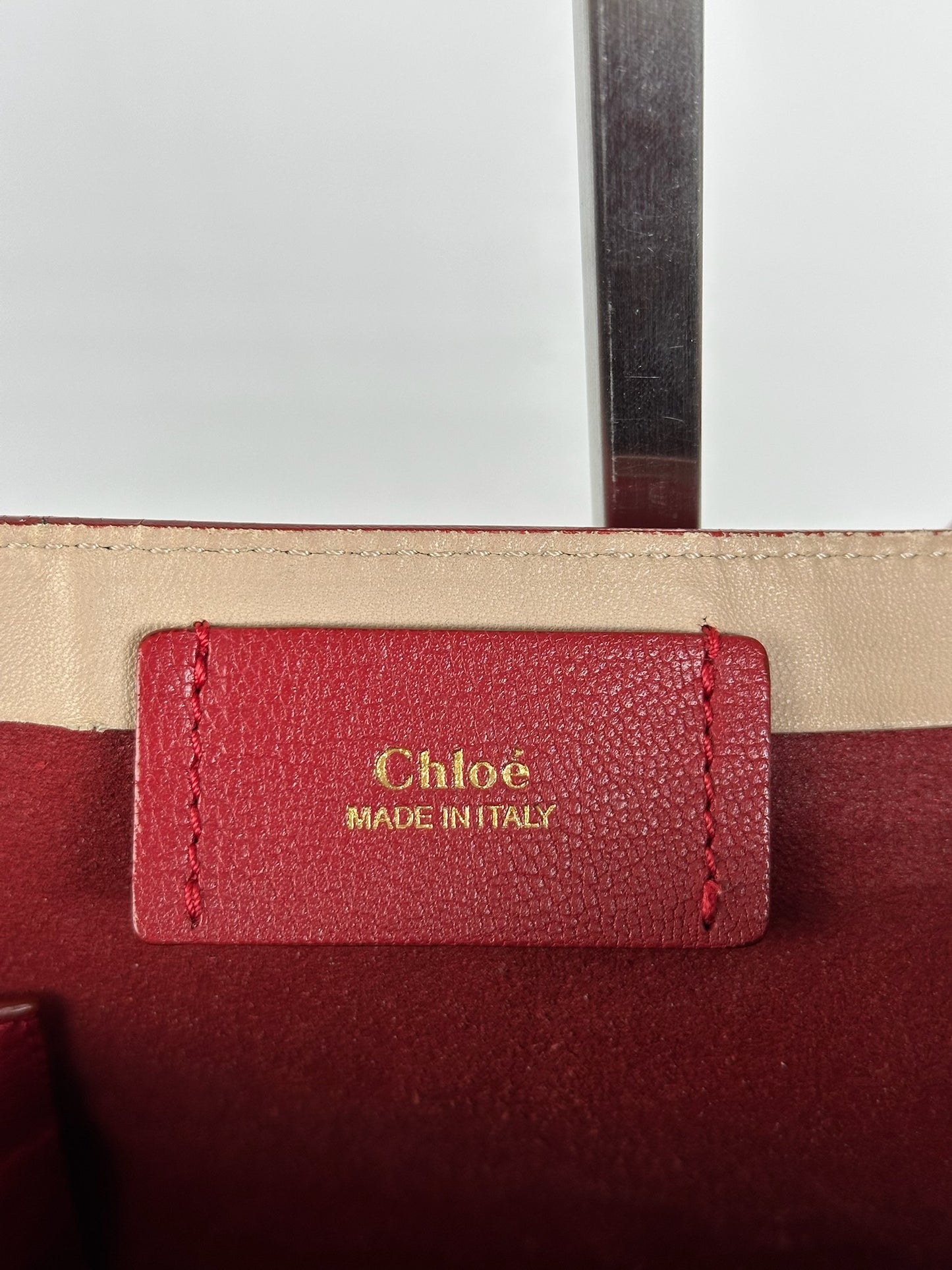 Vintage Prada Leather Shopper Red