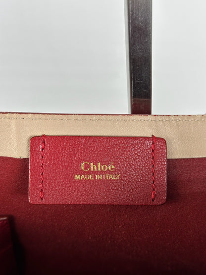 Vintage Prada Leather Shopper Red