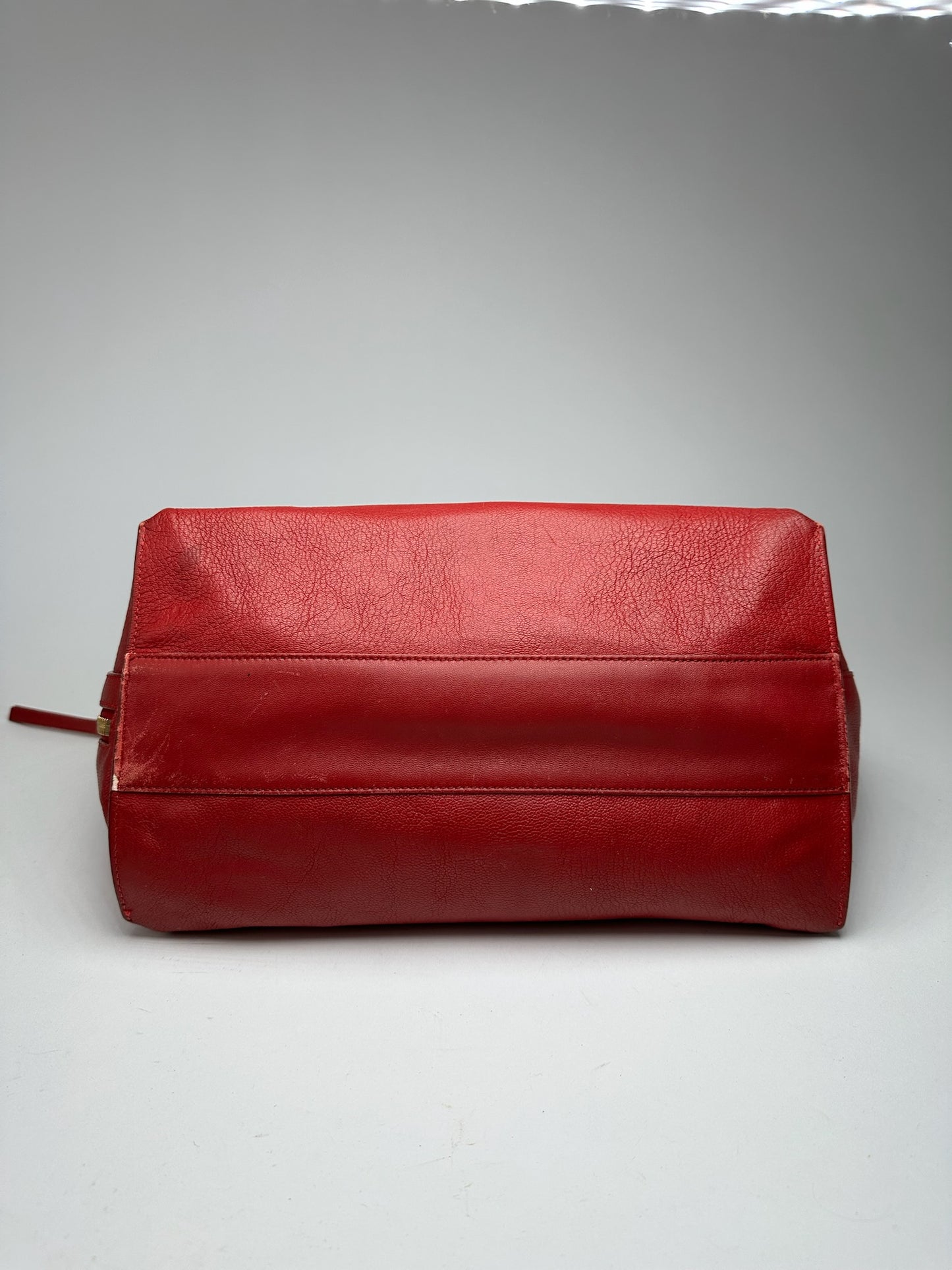 Vintage Prada Leather Shopper Red
