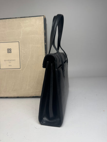 Vintage Givenchy 4G Leather Handbag Black