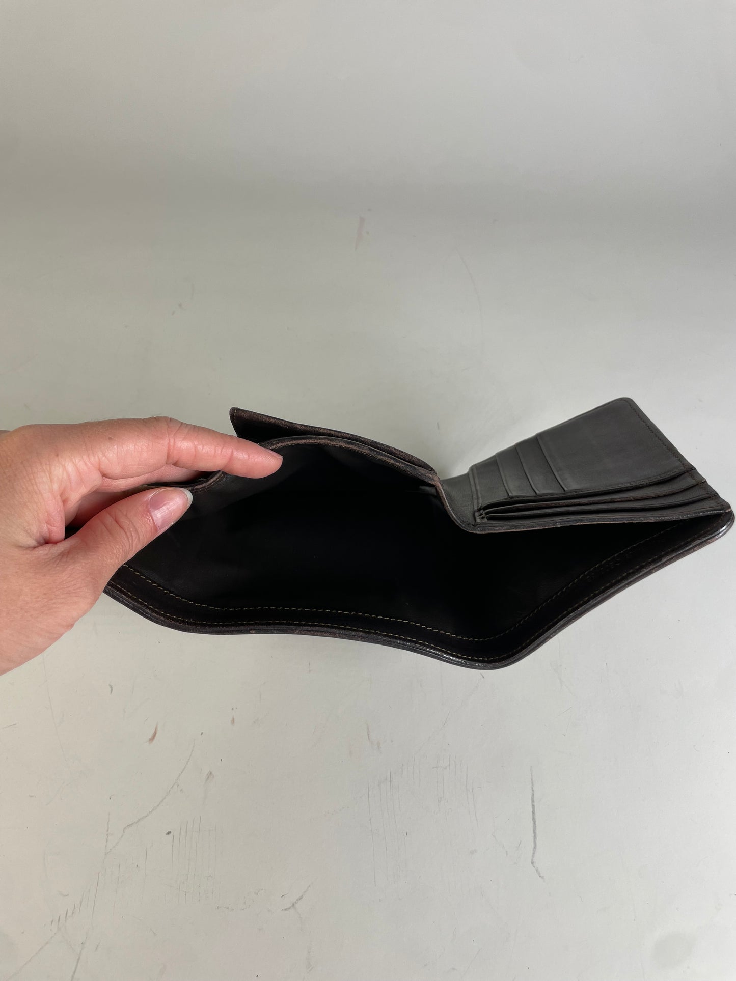Vintage Celine Macadam Canvas Wallet Beige Brown