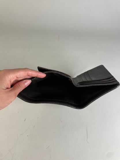 Vintage Celine Macadam Canvas Wallet Beige Brown