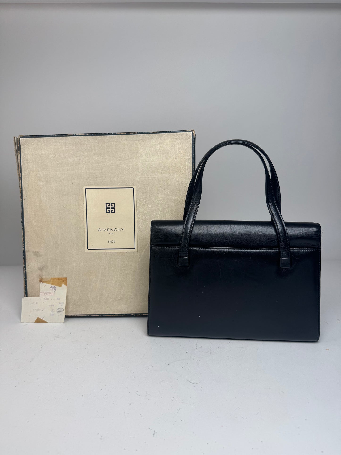 Vintage Givenchy 4G Leather Handbag Black