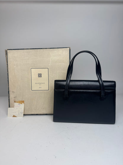 Vintage Givenchy 4G Leather Handbag Black