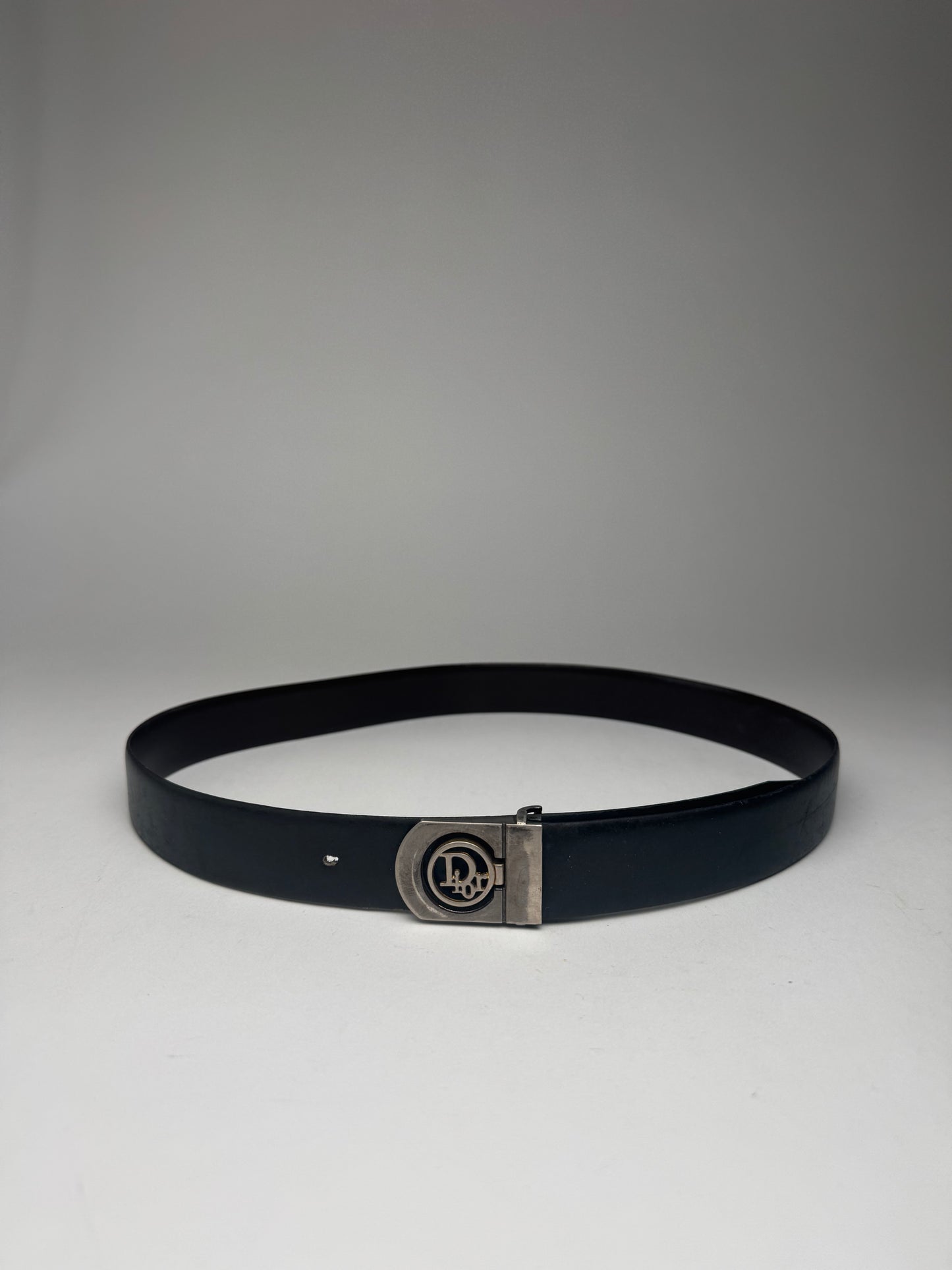 Vintage Dior Leather Belt black