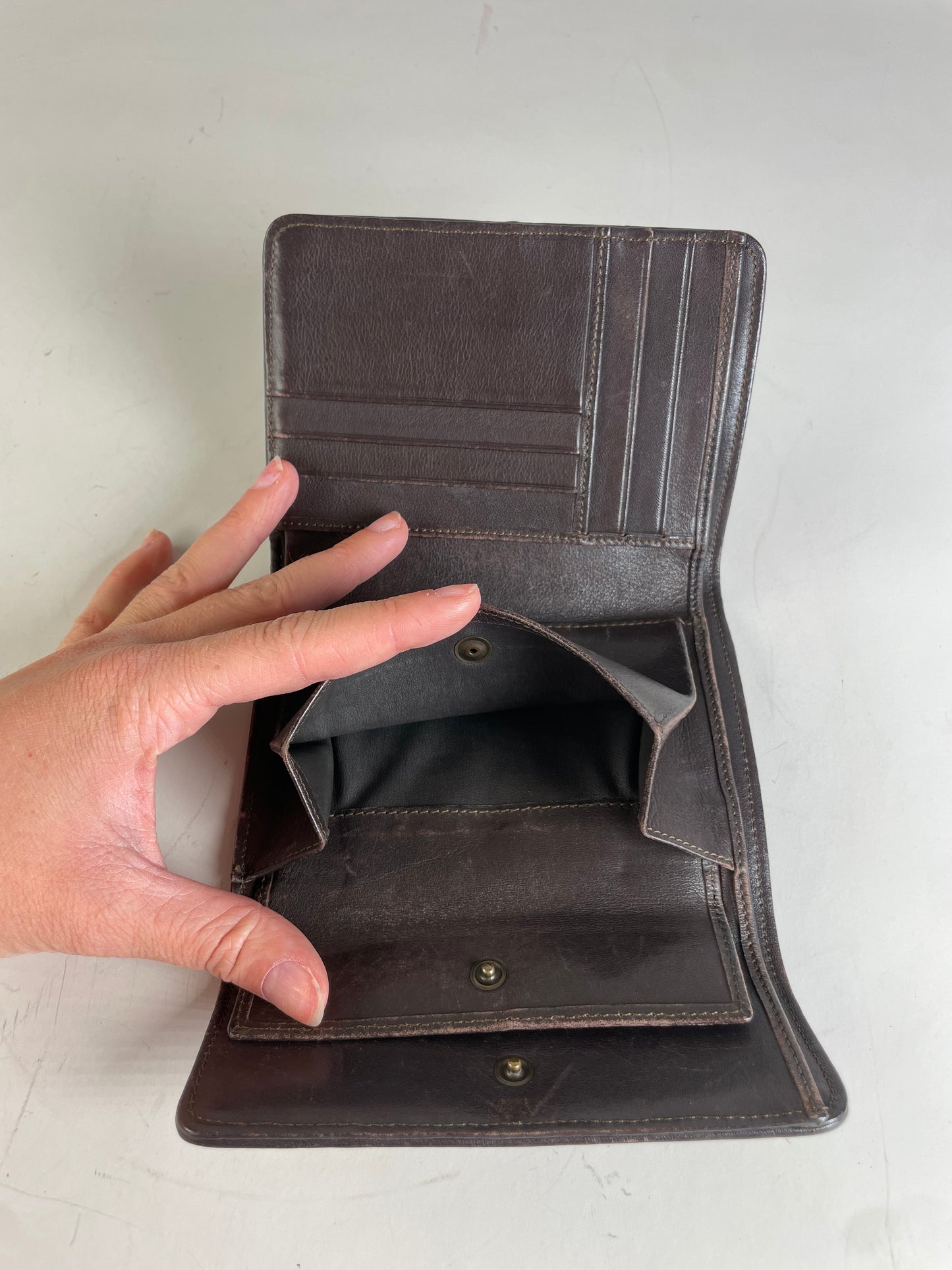 Vintage Celine Macadam Canvas Wallet Beige Brown