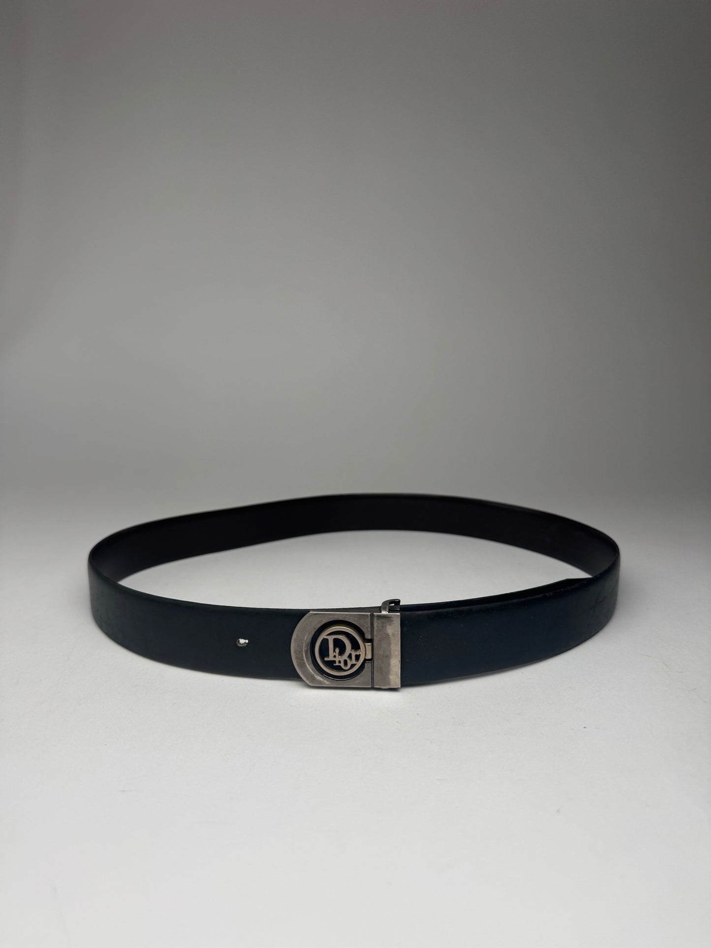 Vintage Dior Leather Belt black