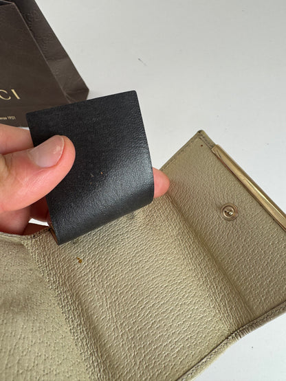 Vintage Gucci Monogram Key Holder beige white