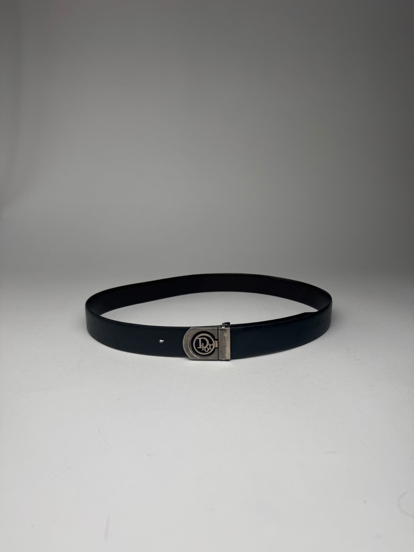 Vintage Dior Leather Belt black