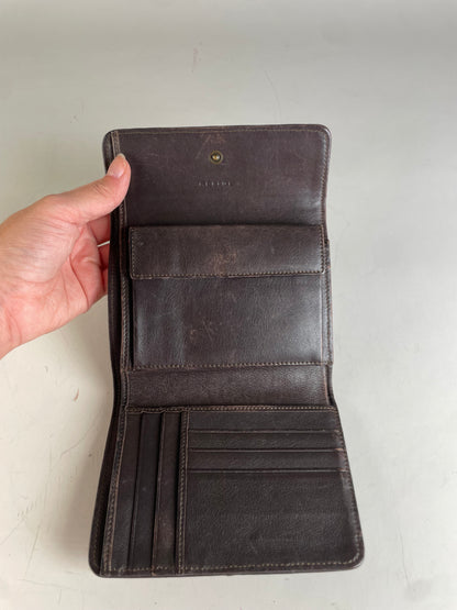 Vintage Celine Macadam Canvas Wallet Beige Brown