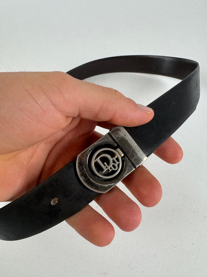 Vintage Dior Leather Belt black