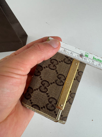 Vintage Gucci Monogram Key Holder beige white