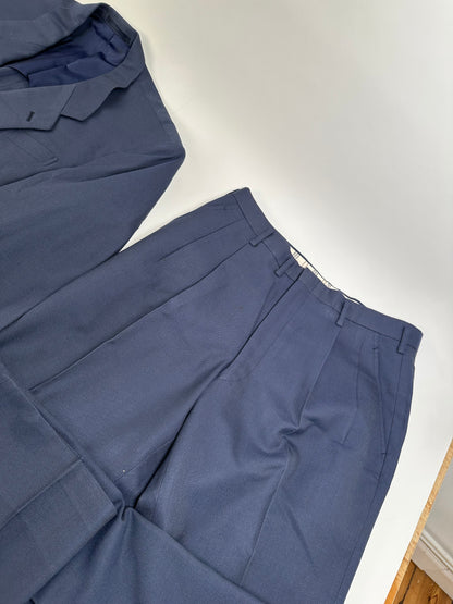 Vintage Balenciaga Wool Blend Suit Navy L