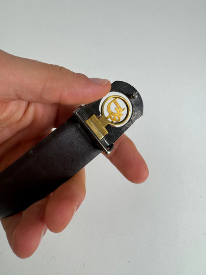 Vintage Dior Leather Belt black