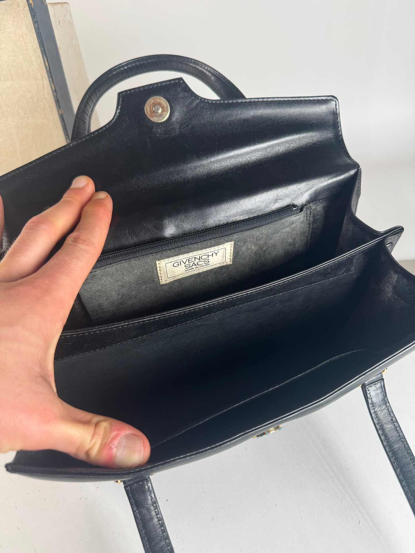 Vintage Givenchy 4G Leather Handbag Black