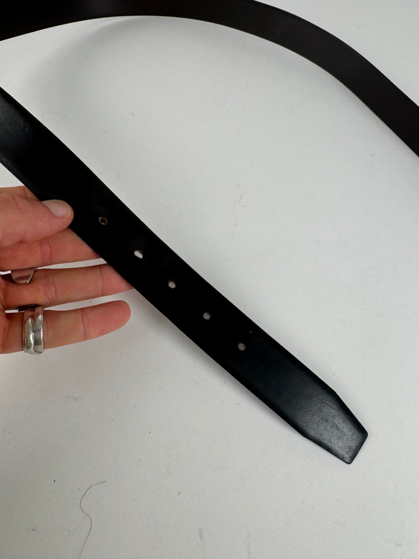 Vintage Dior Leather Belt black
