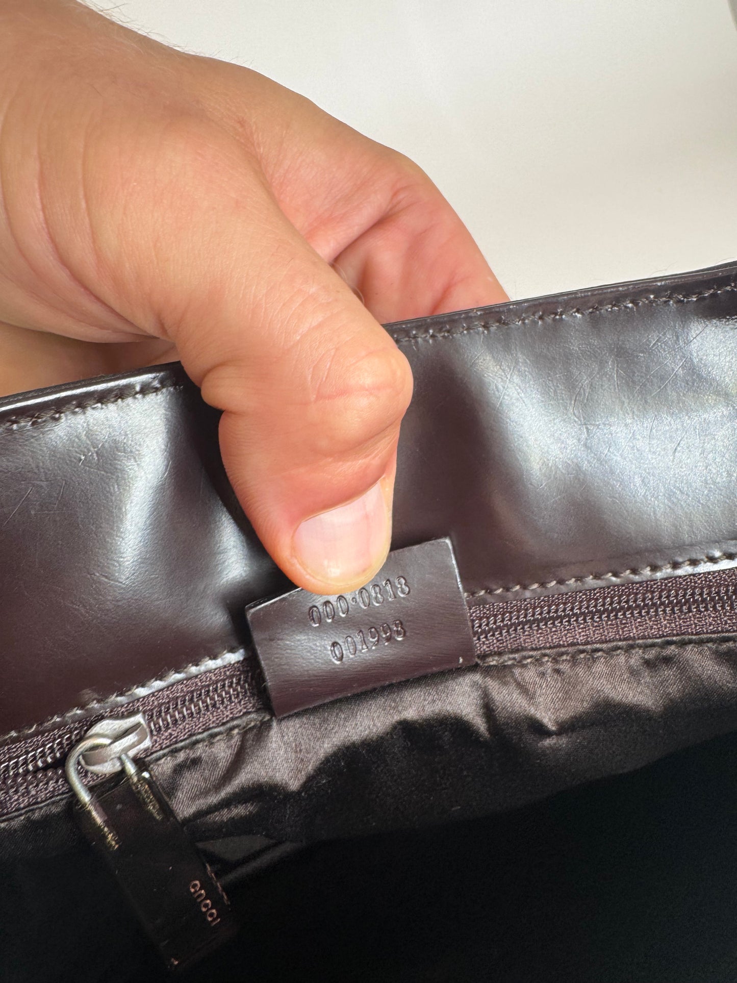 Sac Gucci vintage en bambou violet