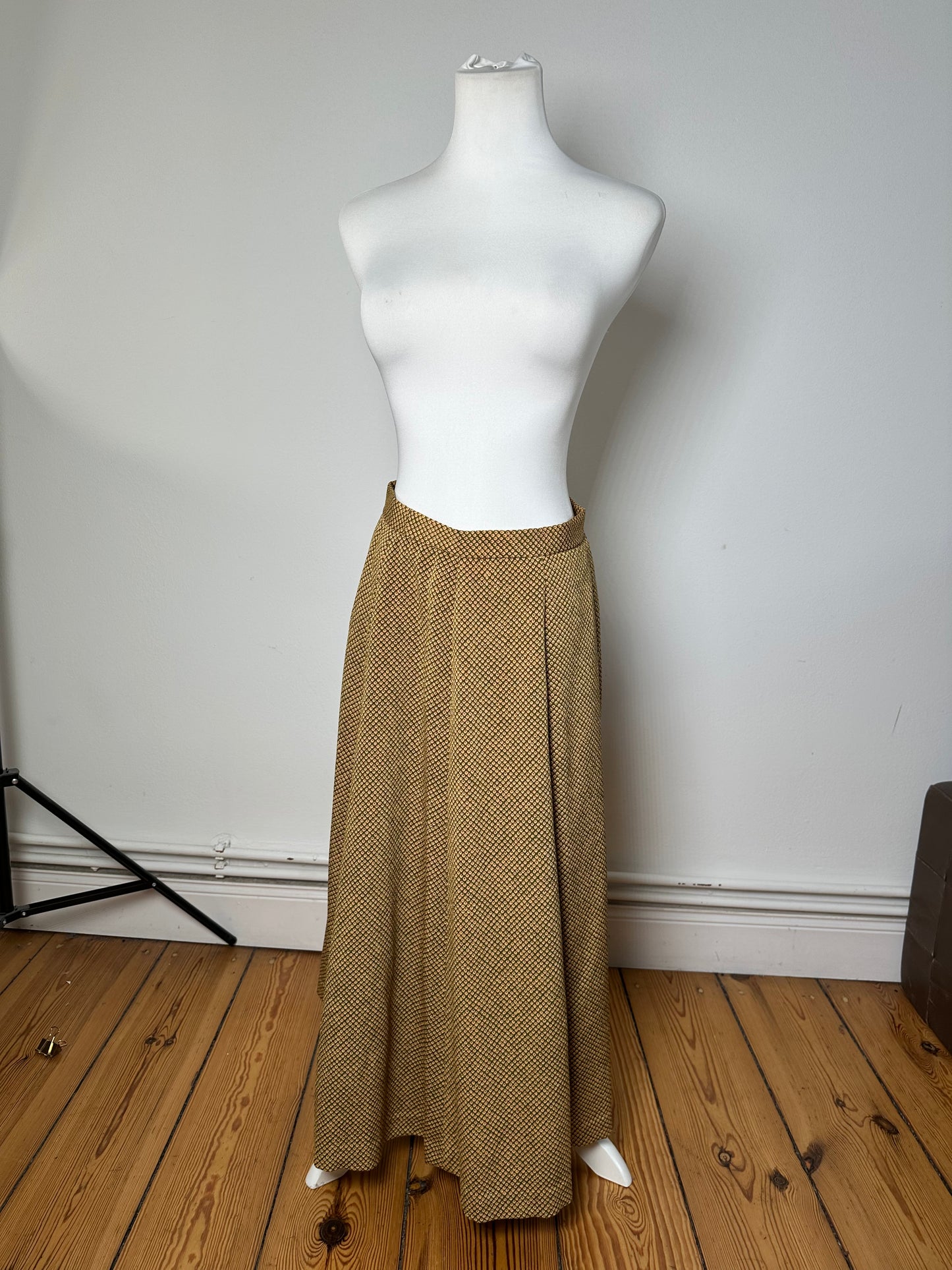 Vintage Gucci Wool Twin Set Abstract Gold Brown M
