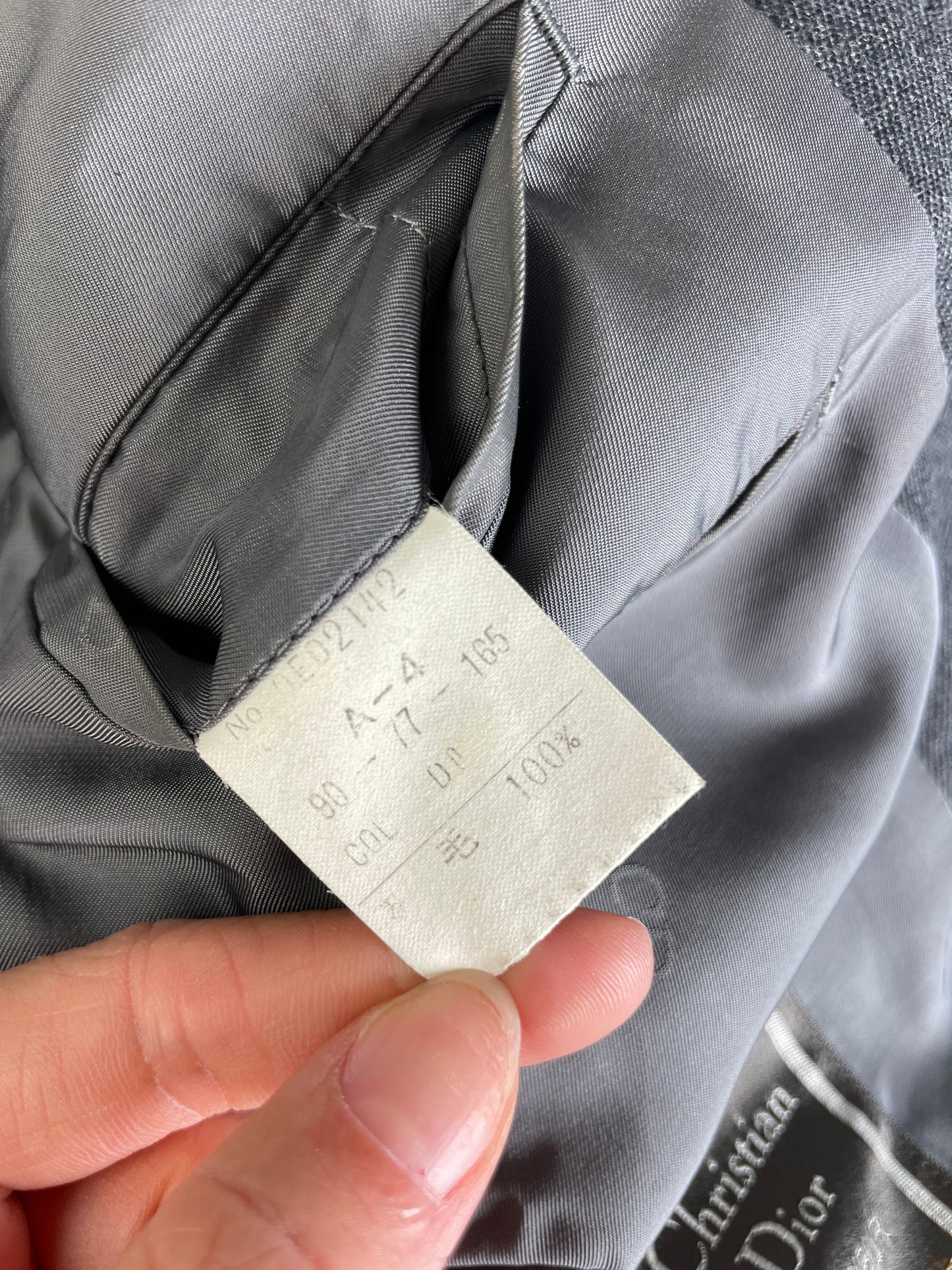 Vintage Dior Wool Blazer Gray XL