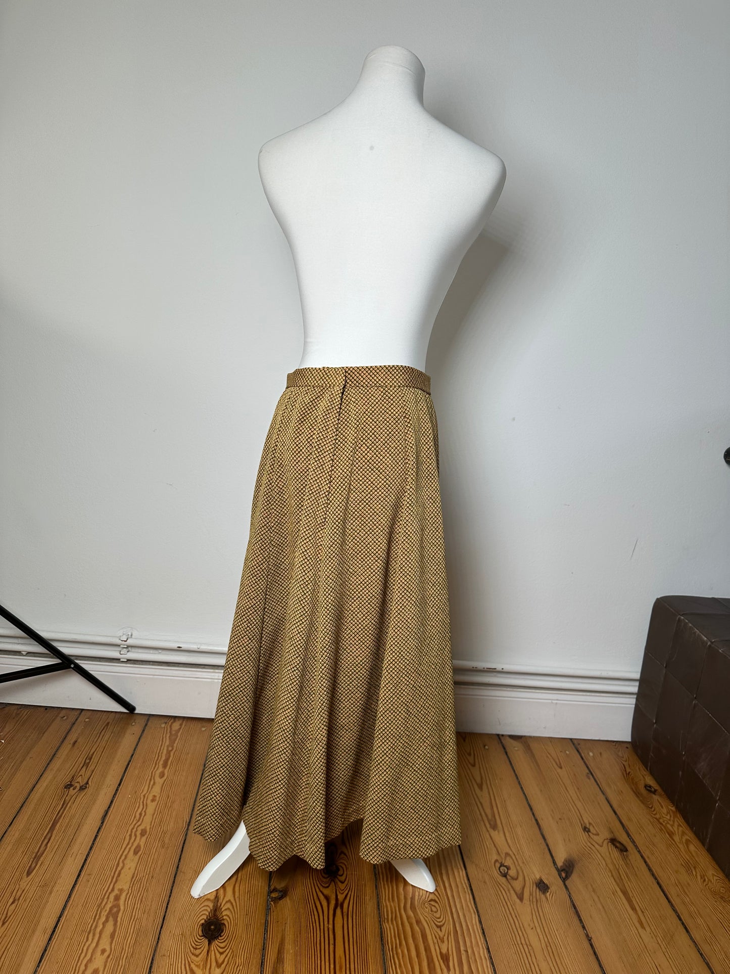 Vintage Gucci Wool Twin Set Abstract Gold Brown M
