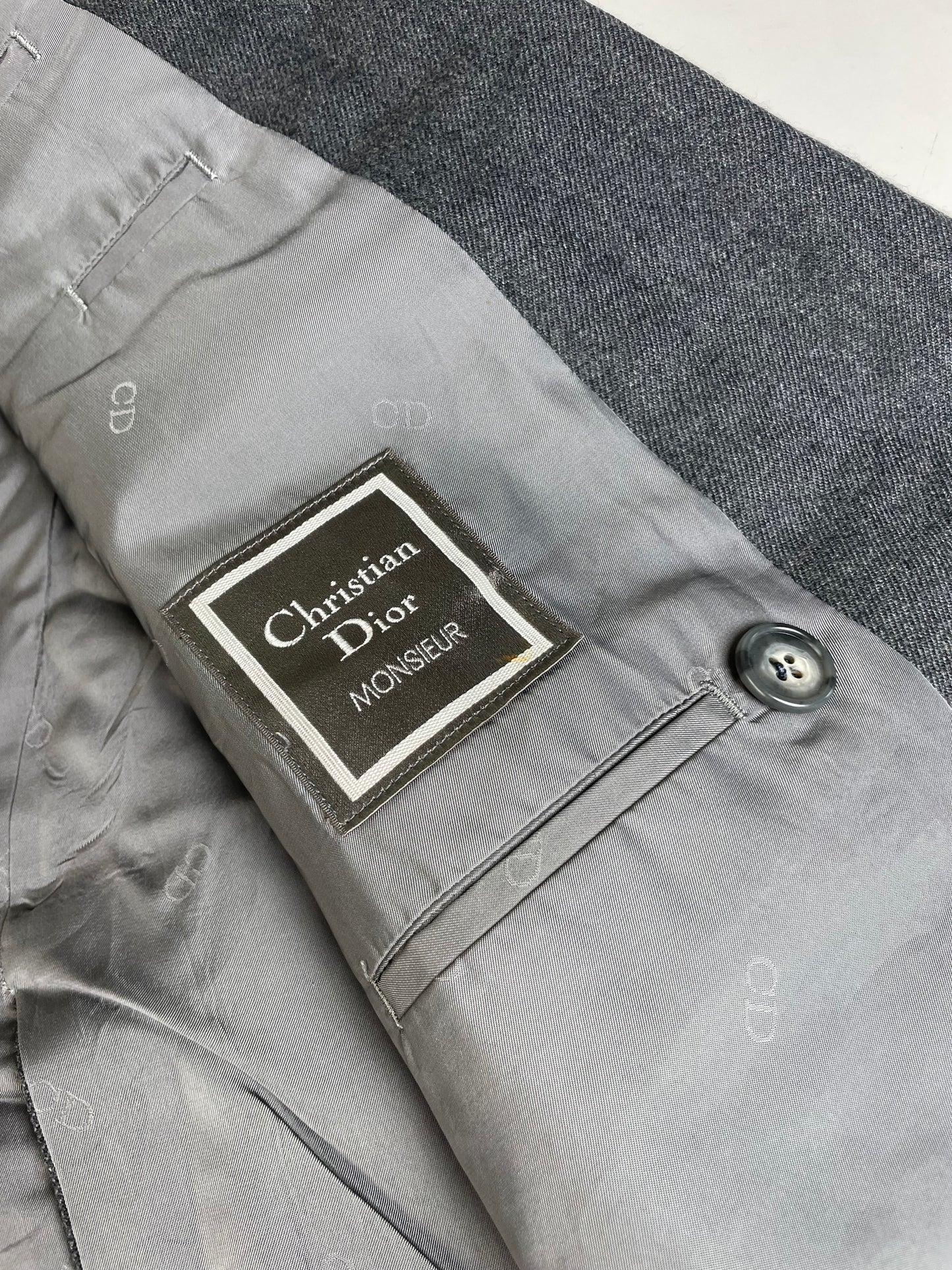 Vintage Dior Wool Blazer Gray XL