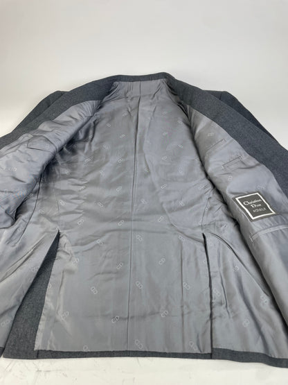 Vintage Dior Wool Blazer Gray XL
