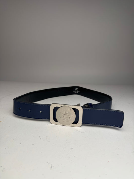 Vintage Courreges Patent Leather Belt Navy